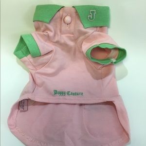 Juicy Couture Pink Lime Small Dog Shirt! Too cute!